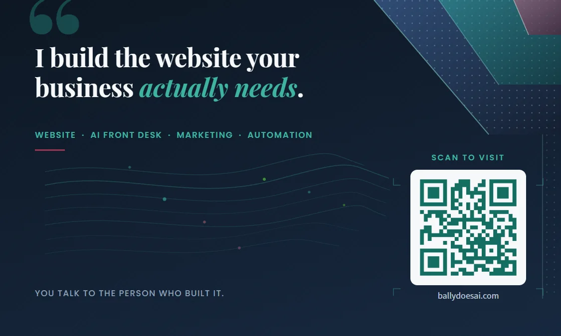 Business card back
