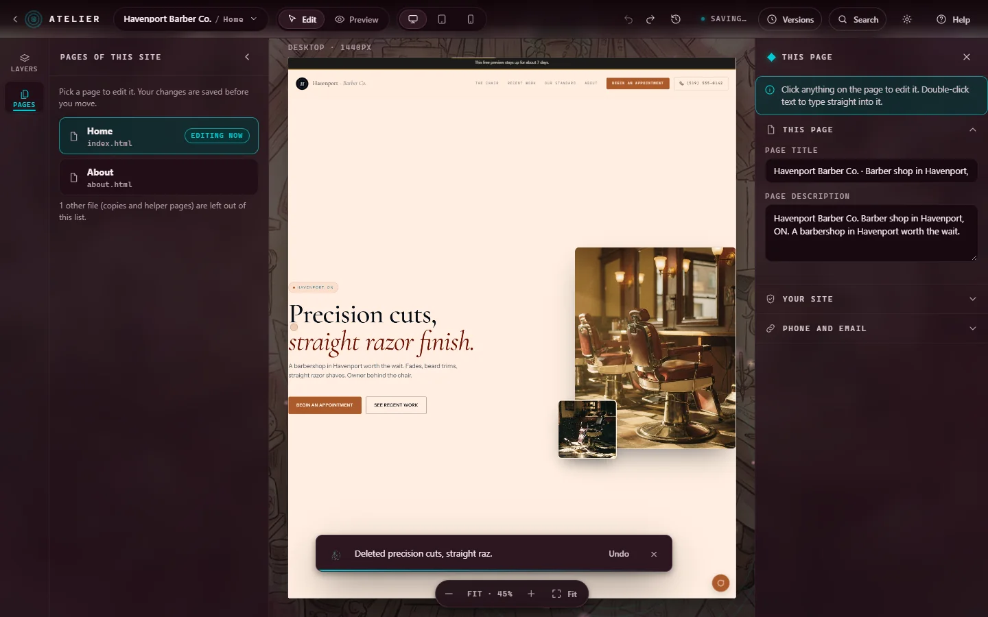 Pages and layers